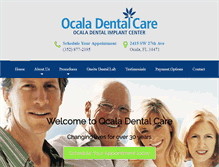 Tablet Screenshot of ocaladentalcare.com